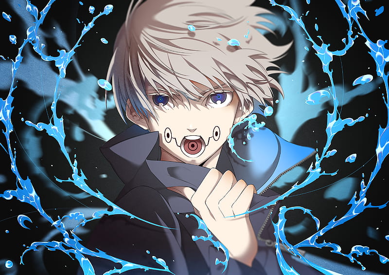 Anime Jujutsu Kaisen Blue Eyes Boy Toge Inumaki White Hair Hd Wallpaper Peakpx