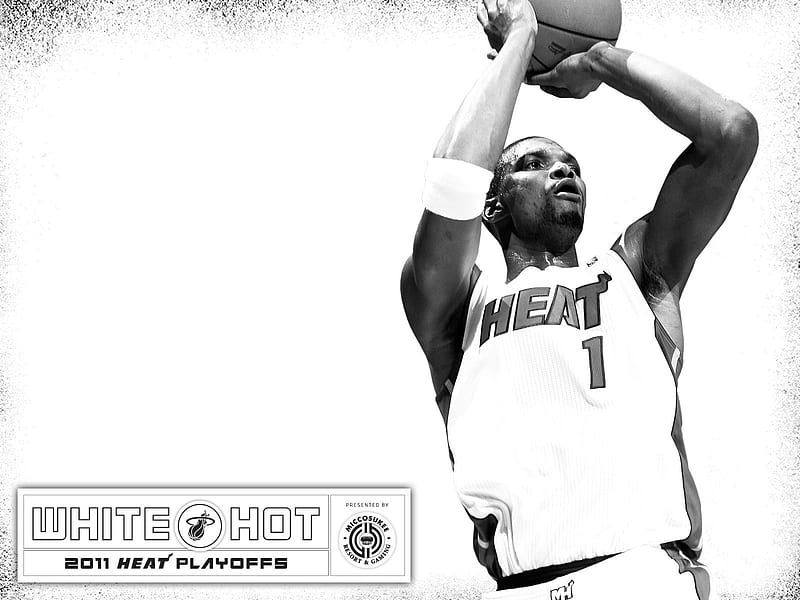 2010-11 NBA Miami Heat Chris Bosh WhiteHot, HD wallpaper