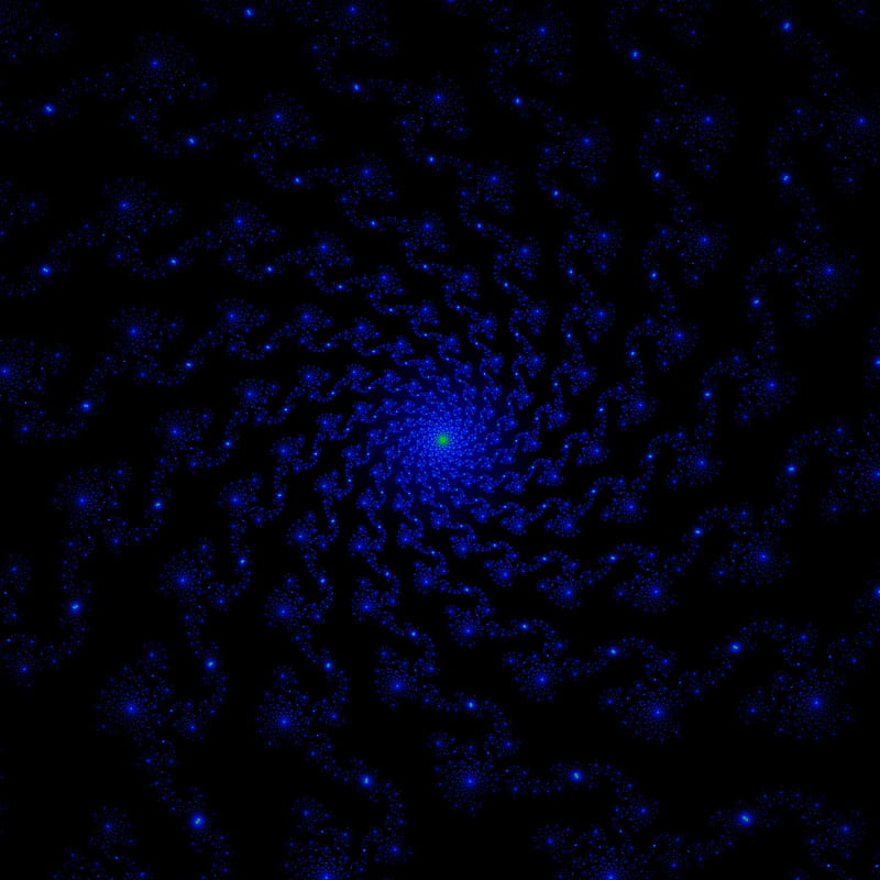 spiral, fractal, shine, dark, twisted, blue, HD phone wallpaper
