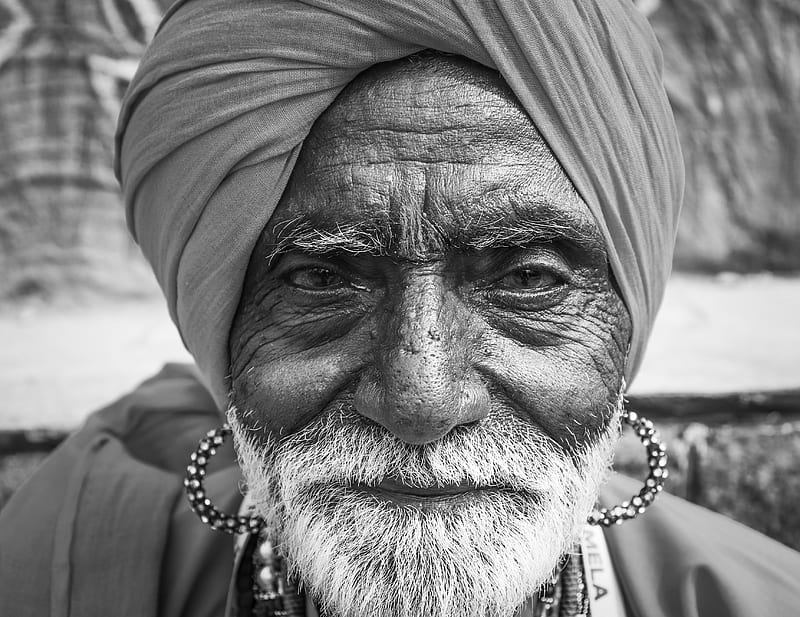 Face, black and white, crempclicks, love, old age face, real sadness, HD wallpaper