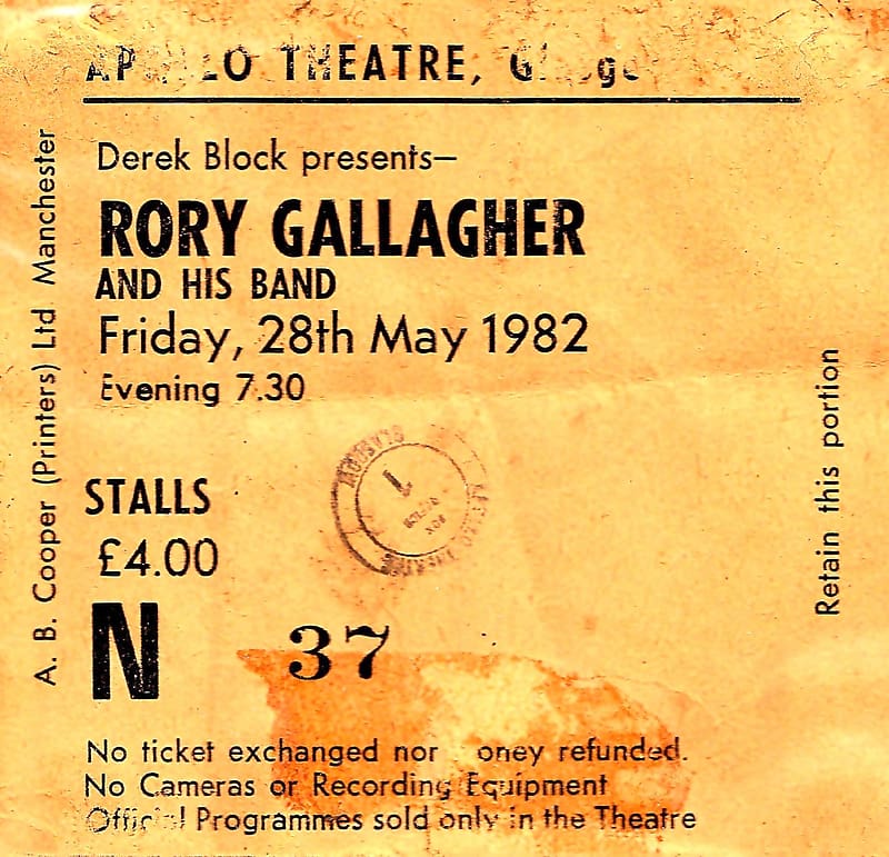 Rory Gallagher At The Glasgow Apollo (May 1982), Glasgow, Glasgow Apollo, Concerts, Rory Gallagher, Scotland, HD wallpaper