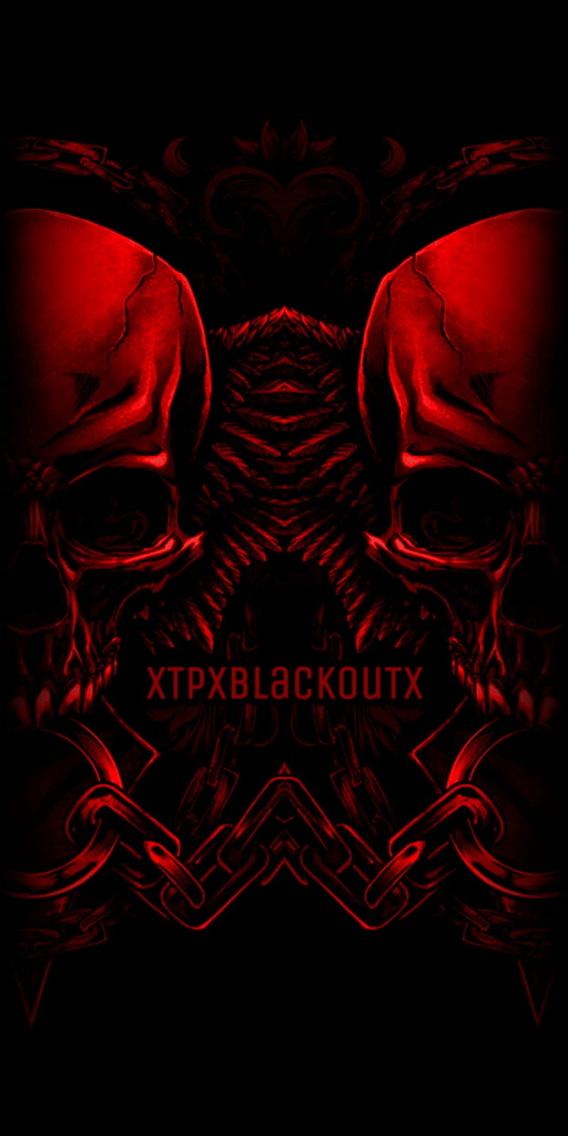 Xbox gamertag logo, red, skull, HD phone wallpaper