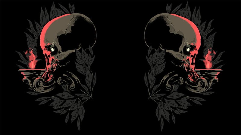 Steam background with skulls?