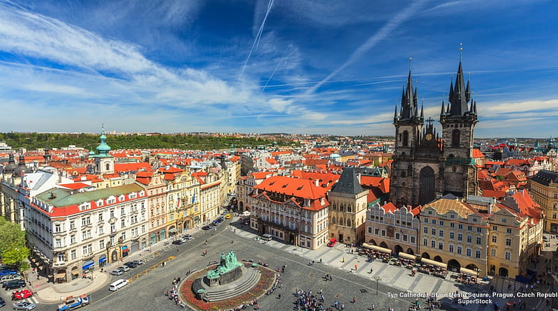 Tyn Cathedral Prague, Europe, medieval, Czech Republic, cityscape, Cathedral, HD wallpaper