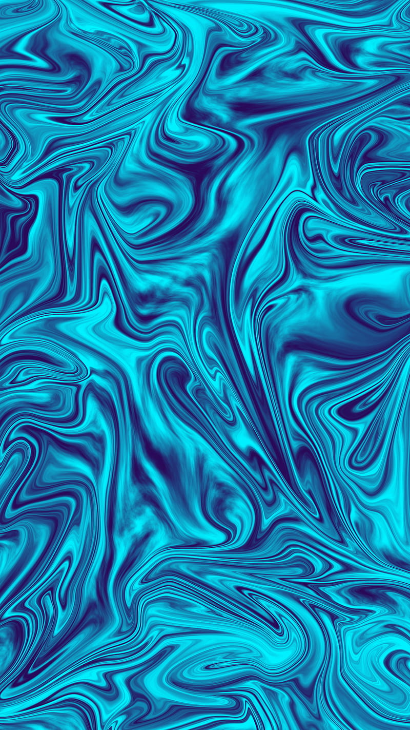 Blue liquid metal, abstract, desenho, light blue, silk, HD phone wallpaper