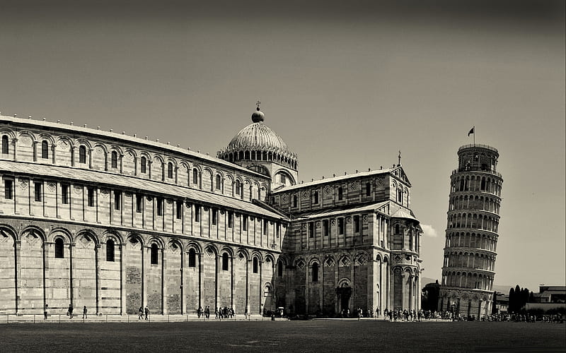 Leaning Tower of Pisa-LOMO style graphy Works, HD wallpaper