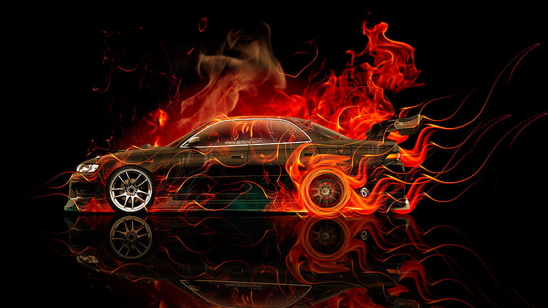 Toyota Mark2 JZX90 JDM Fire Drift Car 2014 el Tony, HD wallpaper | Peakpx