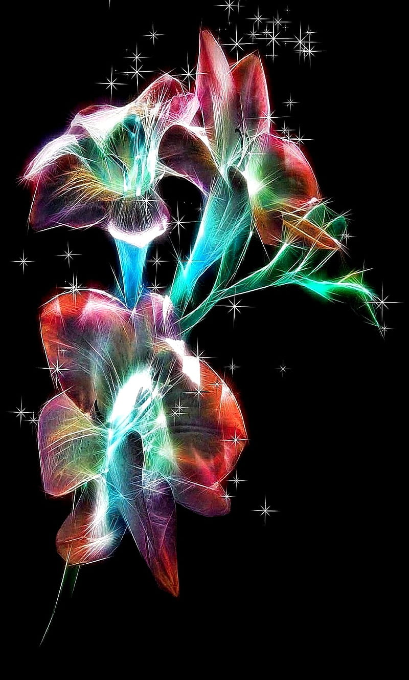 Flores de fantasía, color, flor, Fondo de pantalla de teléfono HD | Peakpx