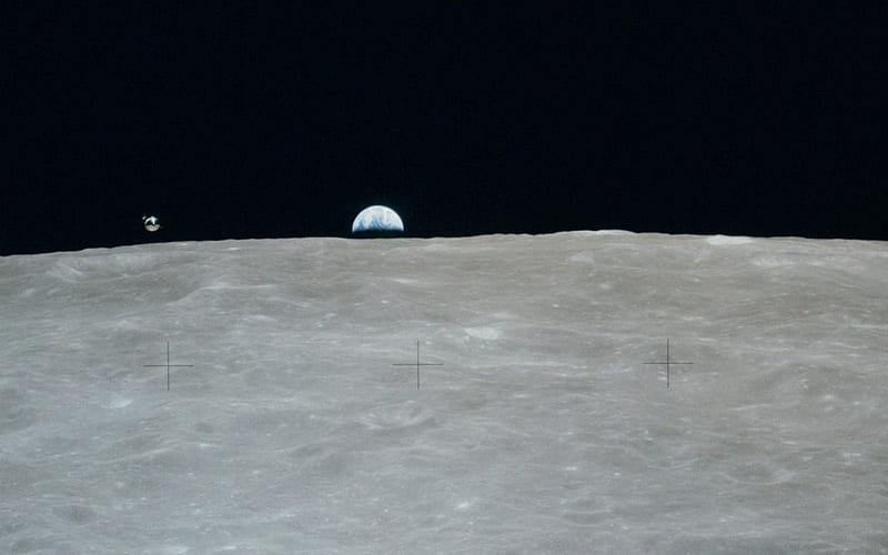 View from lunar module, Nasa, Moon, Apollo, Space, HD wallpaper