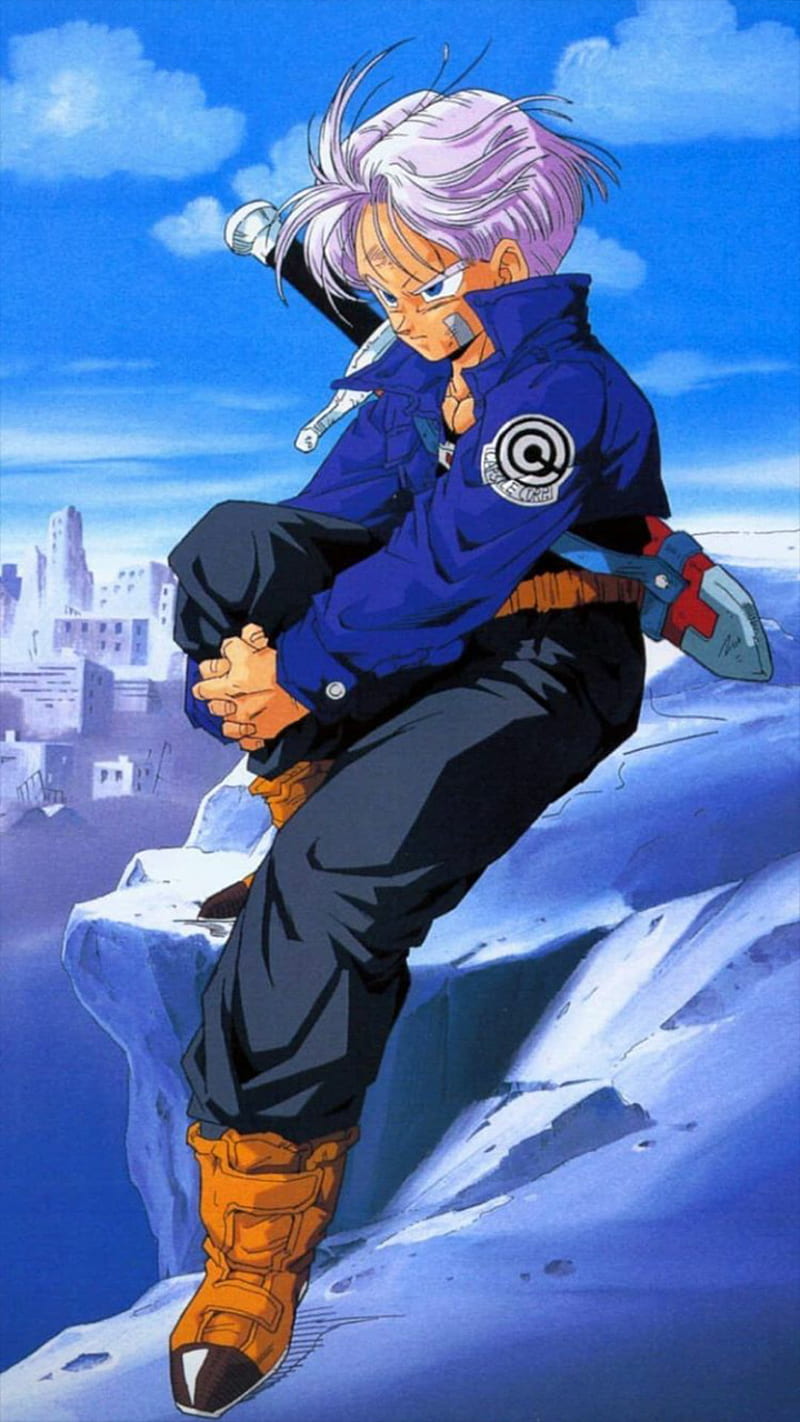 Trunks DBZ, ball, ball z, capsule, corp, dragon, sit, sword, trunk, HD phone wallpaper