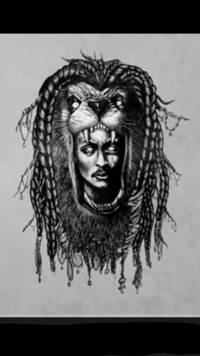 Kron Decor, fire, gris, king, lion, mask, music, rap, soul, tribal, HD phone wallpaper