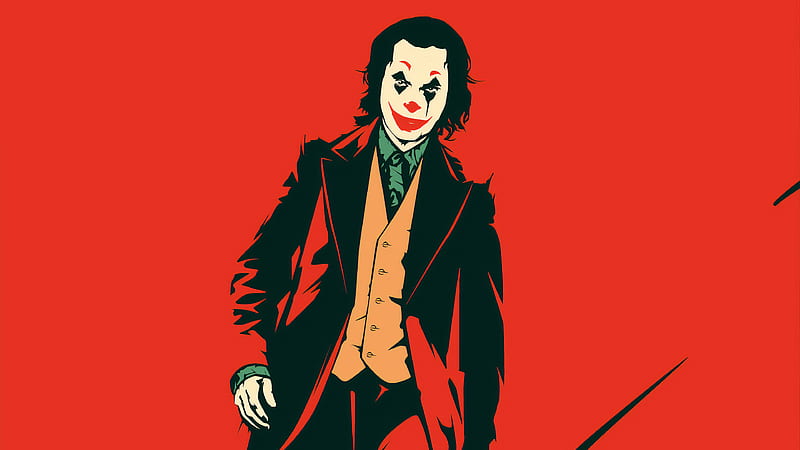 Joker Red , joker-movie, joker, 2019-movies, movies, joaquin-phoenix, poster, behance, HD wallpaper