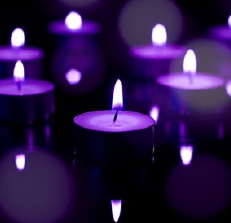 Purple Candles, moments, relax, beauty, light, HD wallpaper | Peakpx