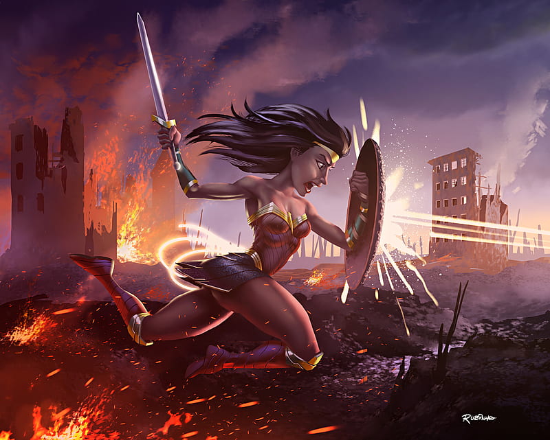 Artwork Of Wonder Woman, HD wallpaper