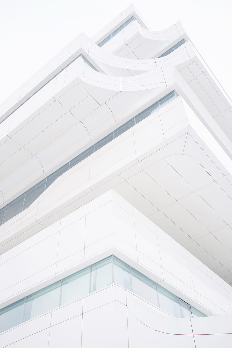 building, white, minimalism, architecture, HD phone wallpaper