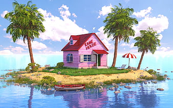 Kame House, Dragon Ball Z [3032x1706] : r/wallpapers