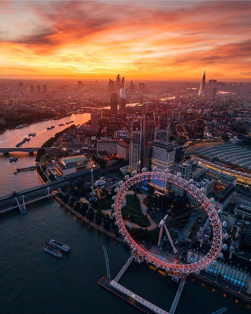 London City , sunsets, view, HD phone wallpaper