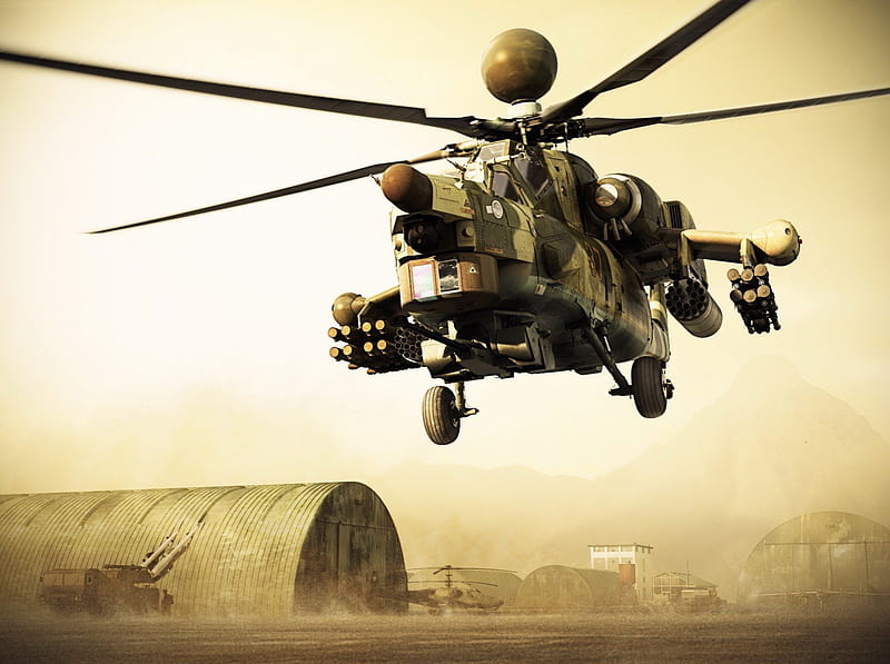Mil MI-28, desert, russia, helicopter, military, dust, mi 28, HD wallpaper