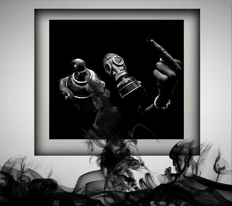 F U 2, abstract, dark, rude, smoke, HD wallpaper