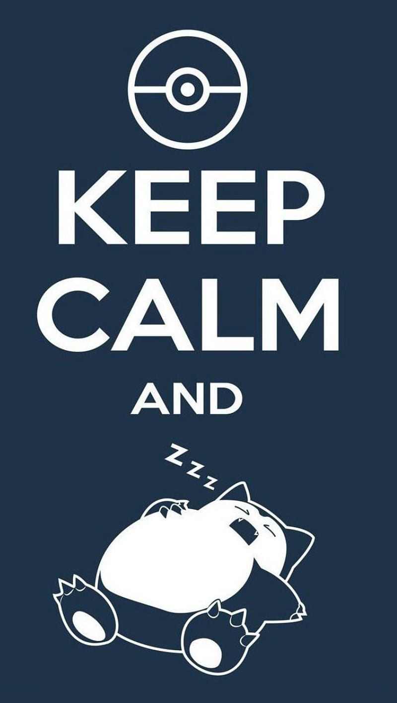 Keep Calm, awesome, background, pokemon, snorlax, HD phone wallpaper