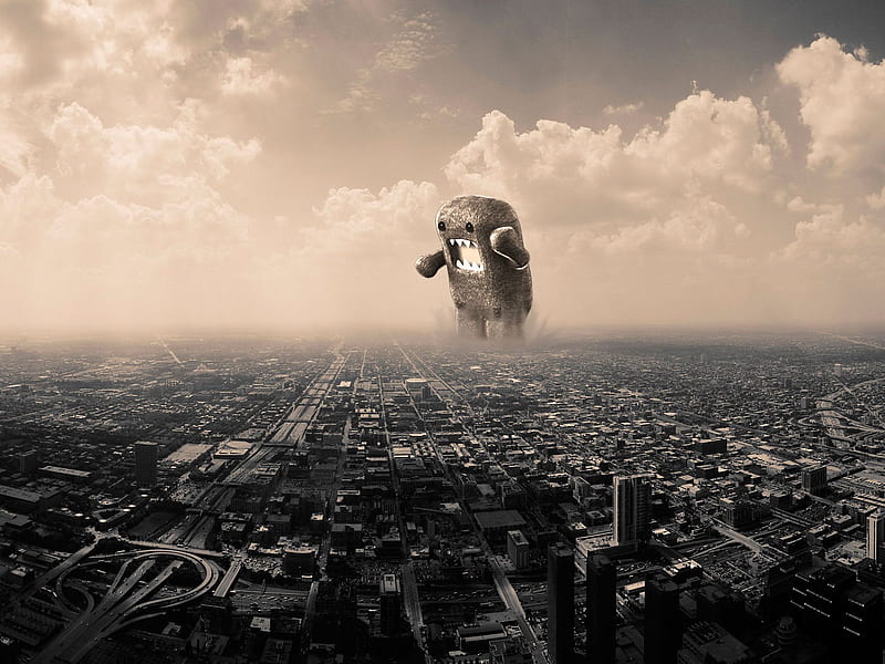 Abstract Monster , 2013, awesome, big, cartoon, city, cool, cute, HD wallpaper