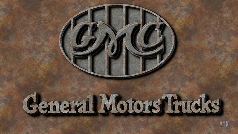 First GMC logo old steel, General Motors Corperation, GMC , GMC Trucks Logo, GMC Truck Logo, GMC emblem, GMC, GMC Trucks, HD wallpaper