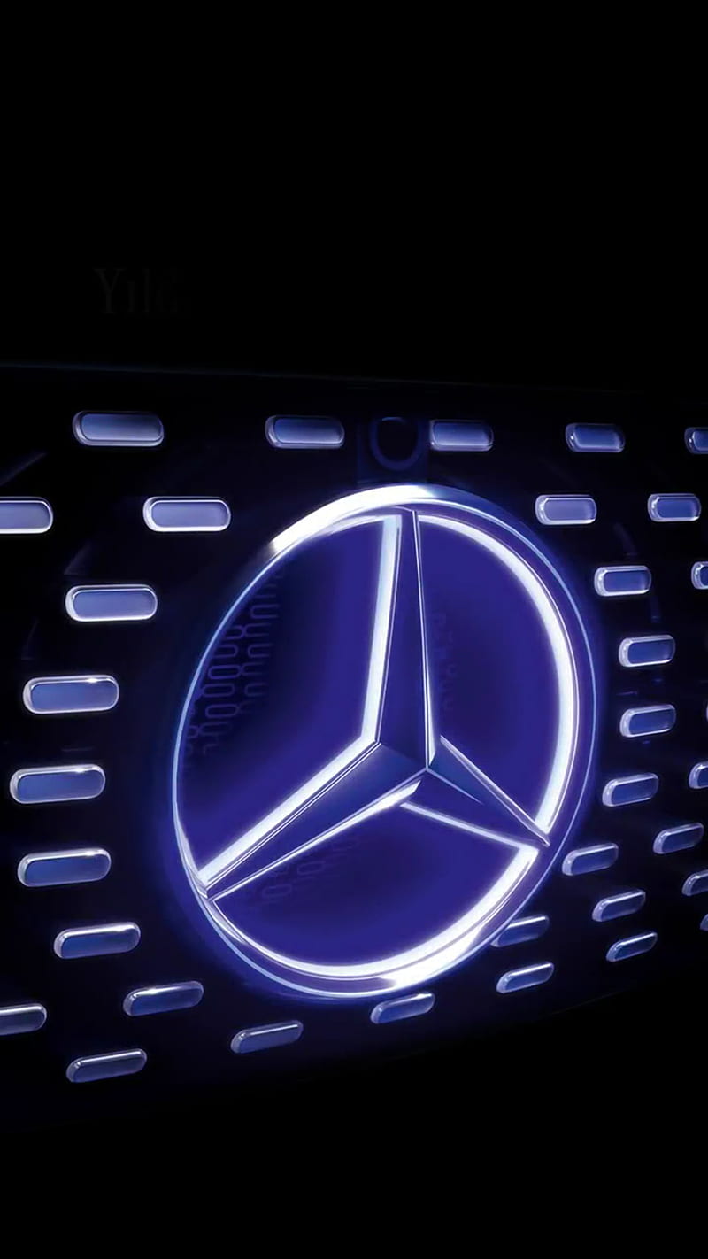 Mercedes logo, amoled, mercedes full, mercedes-benz, mercedes-benz