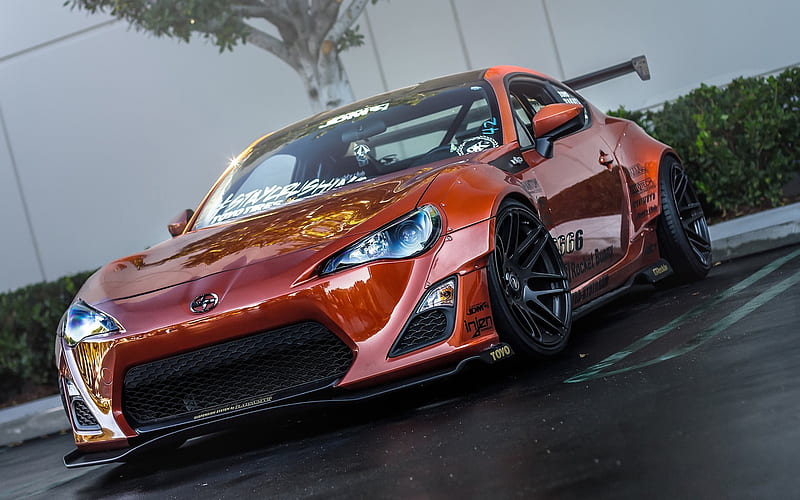 coupe, 2016, scion fr-s, sorcery, tuning, HD wallpaper