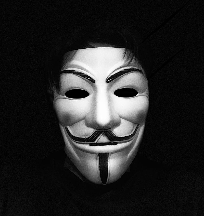 Hacker, anonymous, masks, man, mask, HD phone wallpaper