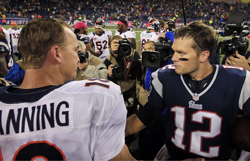 Tom Brady vs Peyton Manning, patriots, broncos vs patriots, broncos, brady vs manning, HD wallpaper