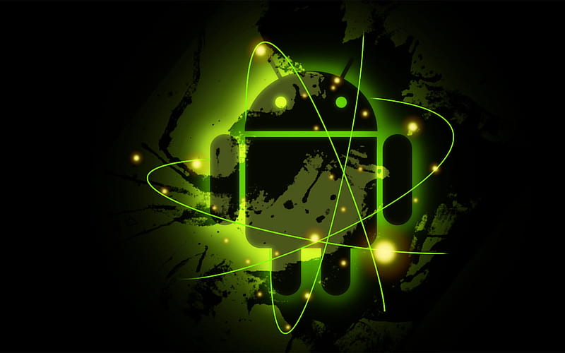 Android logo, black background, Android green neon logo, Android emblem,  Android, HD wallpaper | Peakpx