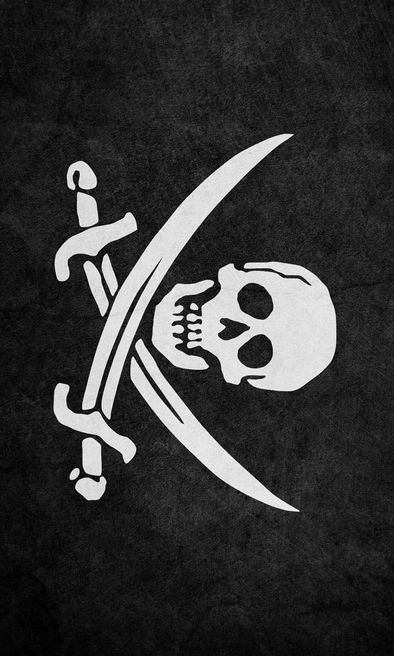 Jolly Roger, flag, jolly, pirate, roger, skull, HD phone wallpaper