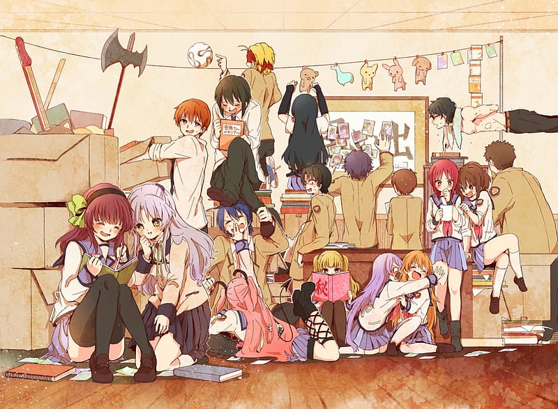 Angel Beats Room Fun Boxes Hd Wallpaper Peakpx