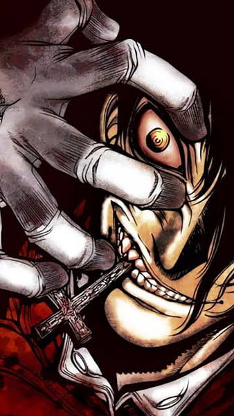 Download Captivating Hellsing Anime Character In Action Wallpaper