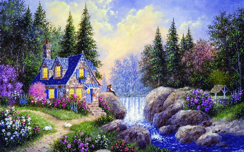 Spring Cottage Wallpapers - Wallpaper Cave