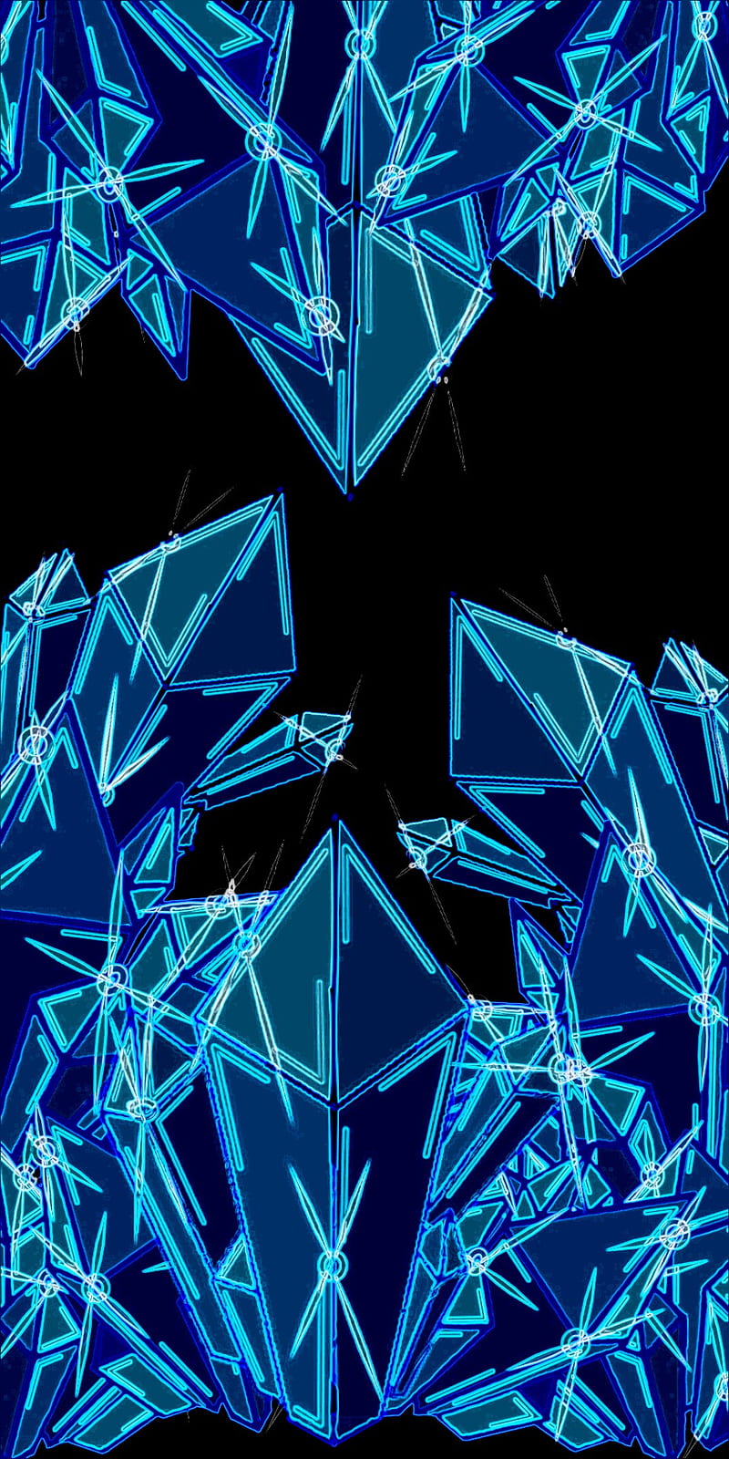 Saphire Crowd, blue, crystal, magic, HD phone wallpaper
