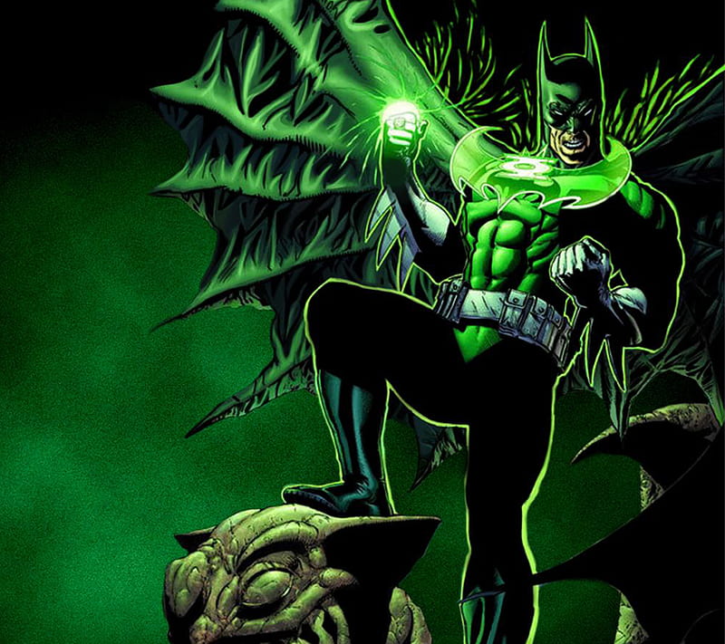 GLBatman, batman, green, lantern, HD wallpaper