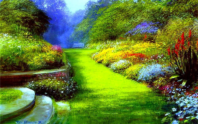 HD garden scenery wallpapers