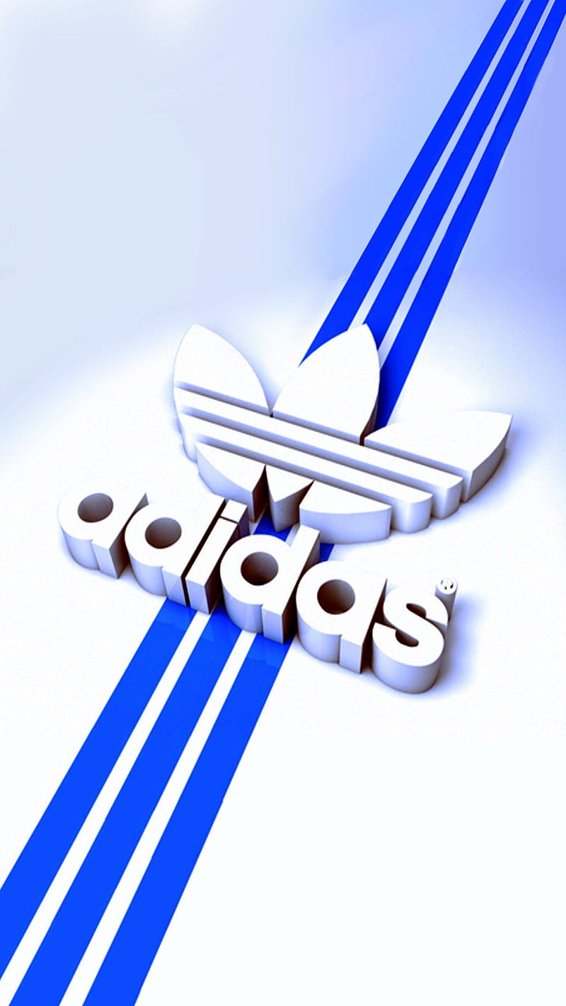 adidas blue, brand, logos, marque, HD phone wallpaper