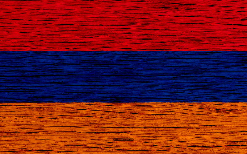 Flag of Armenia Asia, wooden texture, Armenian flag, national symbols, Armenia flag, art, Armenia, HD wallpaper
