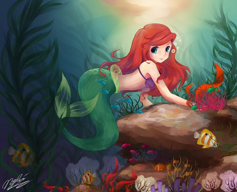 pretty animated mermaids