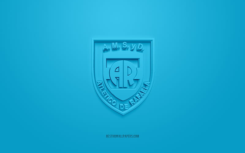 Atlético de Rafaela, creative 3D logo, blue background, Argentine football team, Primera B Nacional, Rafaela, Argentina, 3d art, football, Atlético de Rafaela 3d logo, HD wallpaper