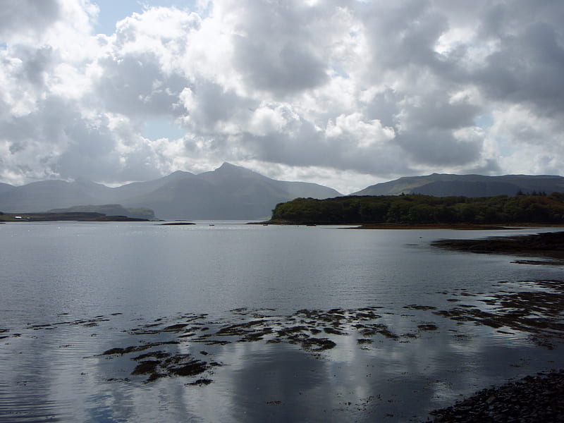 Dawn Tide, stillness, mull, dawn, reflections, scotland, clouds, HD wallpaper