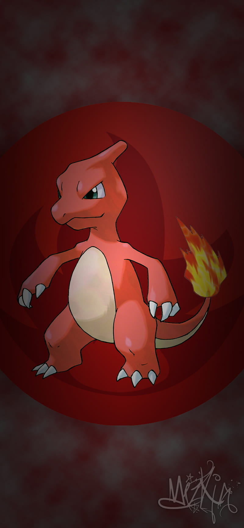 Charmeleon Energy, fire, flame, lizard, pokemon, pokemon go, red, HD phone wallpaper