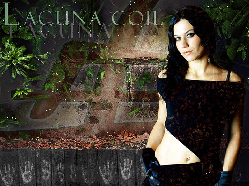 Lacuna Coil Cristina, garden, lacuna coil, wall, cristina, HD wallpaper