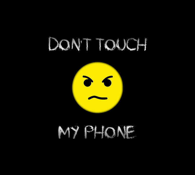 Angry Face S4m, angry face, dont, phone, touch, HD wallpaper