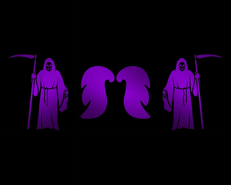 grimreaper & angelwings, death, wings, labrano, black, angelwings, grimreaper, gizzzi, purple, angelwing, HD wallpaper