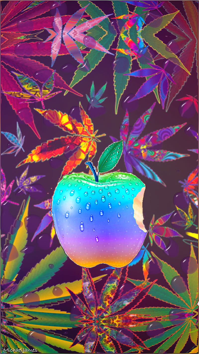 Wild W**d Apple, logo, marijuana, pot, HD phone wallpaper
