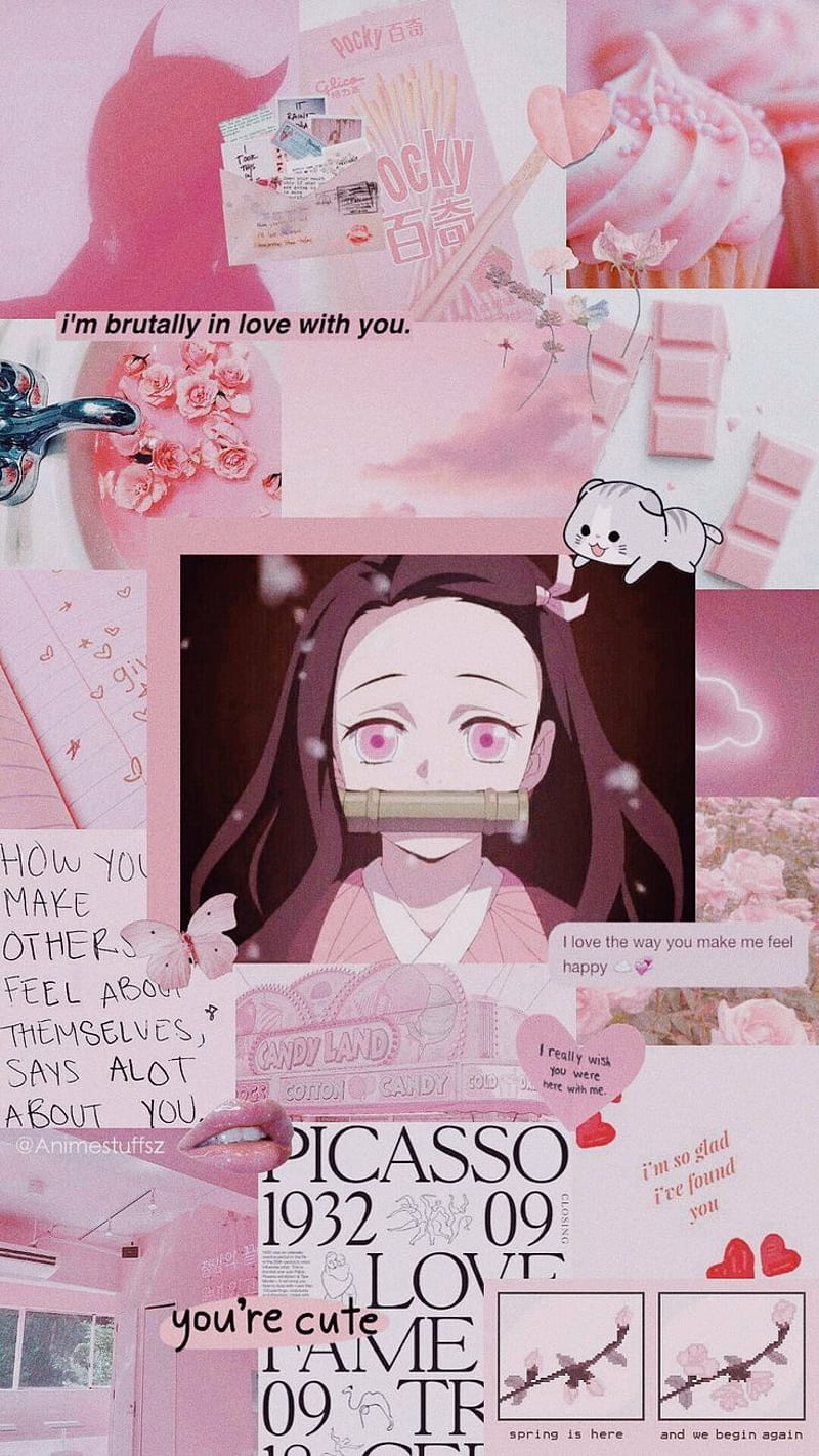 Anime, cute, kawaii, mona china xd, pink, HD phone wallpaper