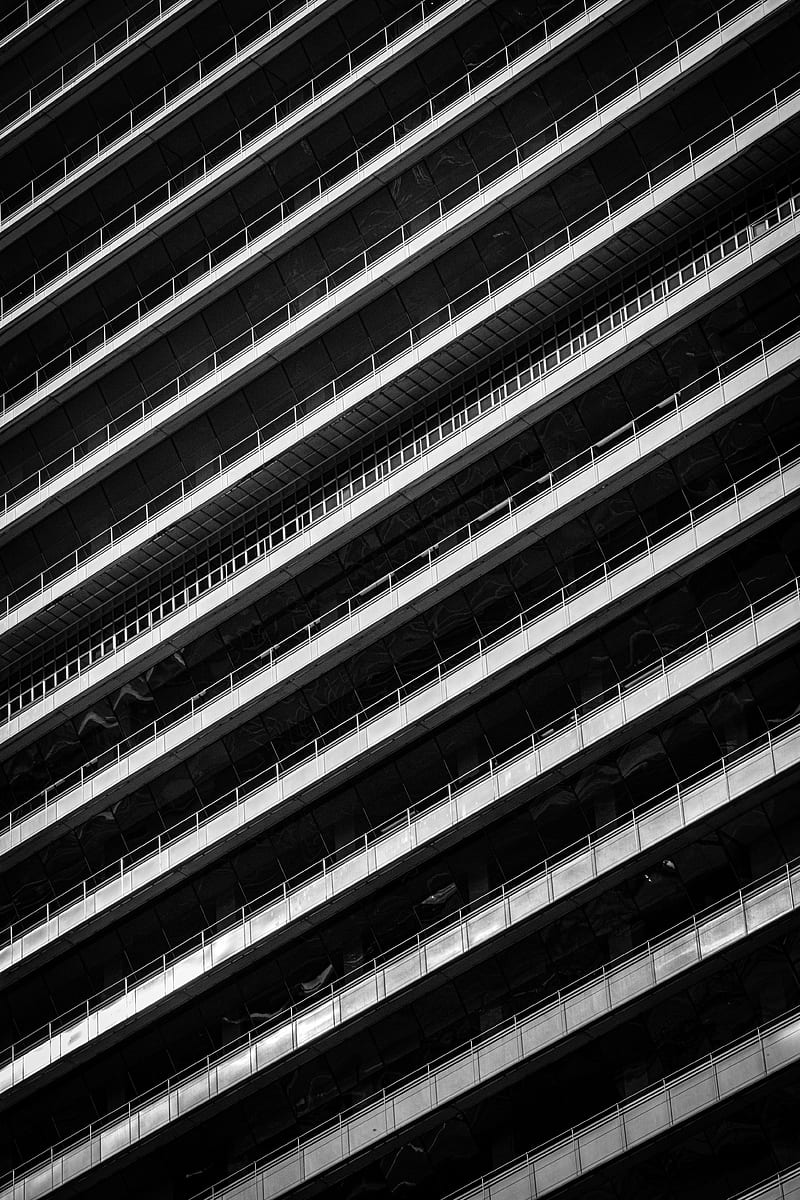 building, architecture, construction, black-and-white, bw, HD phone wallpaper